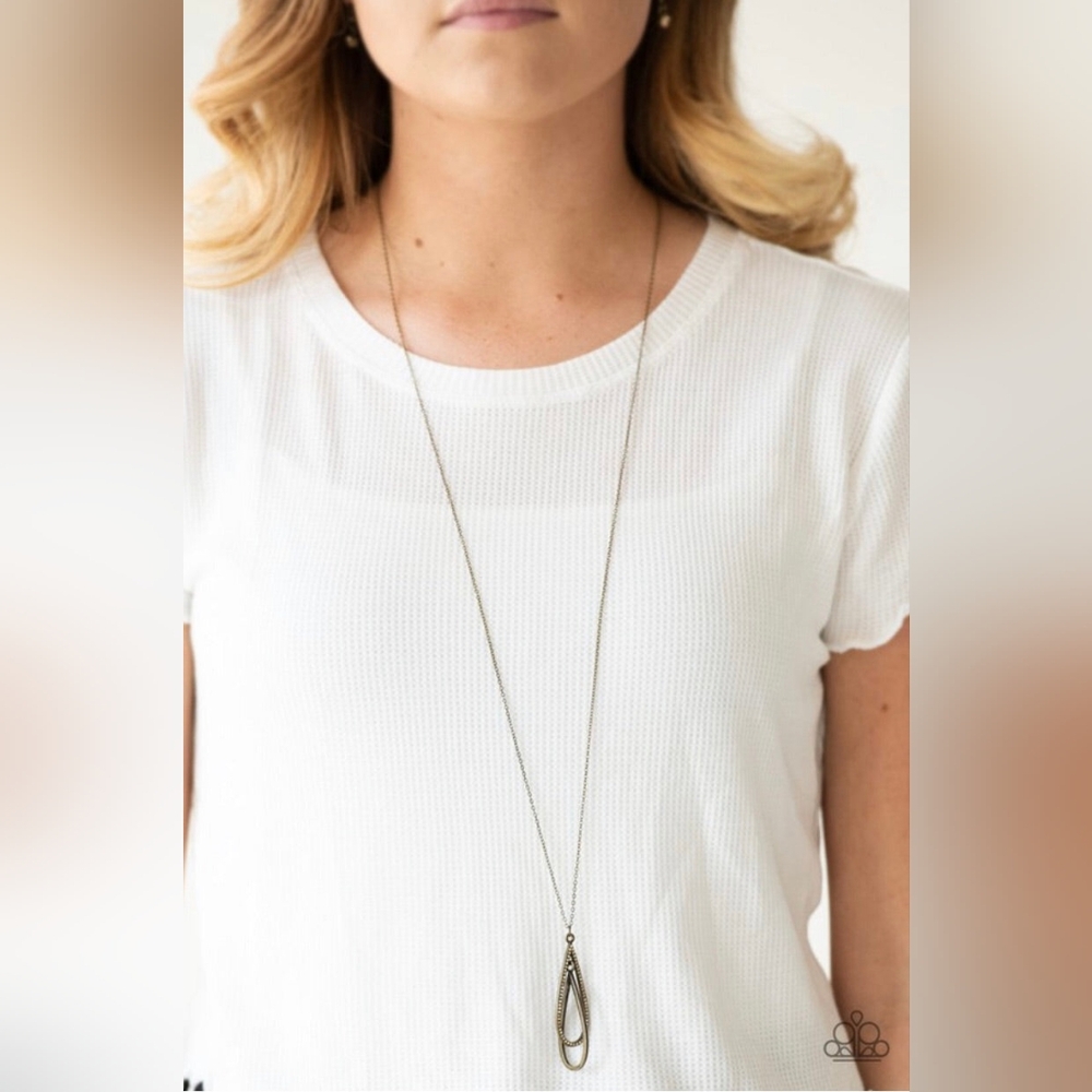 Step Into The Spotlight Brass Necklace